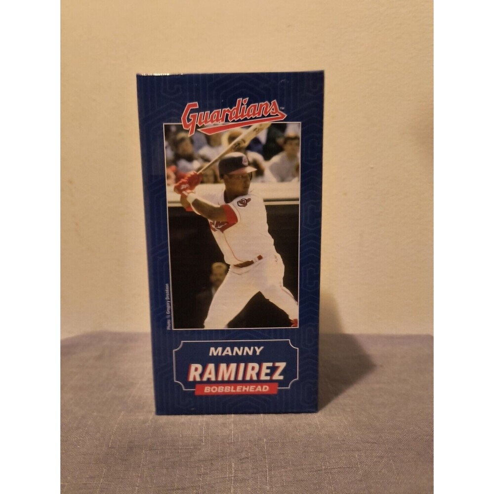 MANNY RAMIREZ CLEVELAND GUARDIANS HALL OF FAME BOBBLEHEAD 8-19-23 NIB